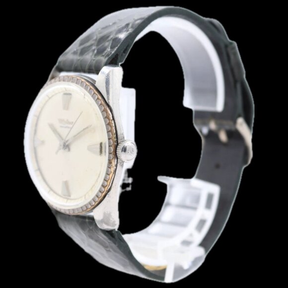 Vintage 34mm Wyler Fluted Bezel Men\'s Mechanical Wristwatch ETA 2354 Steel main image 5